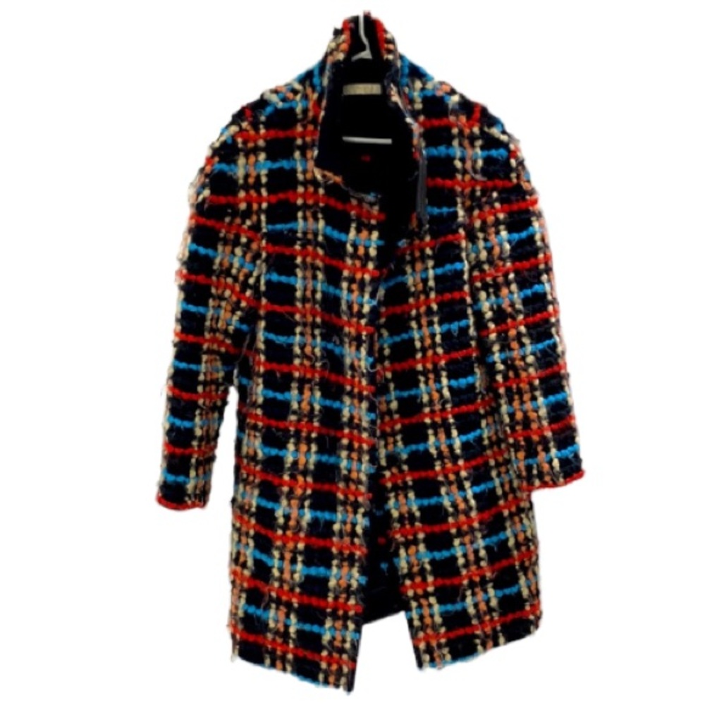 Chloè Woven Multicolored Checker Coat